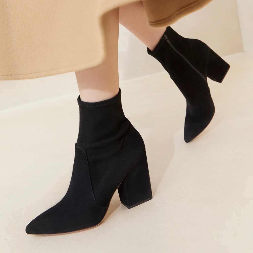 Loeffler Randall Suede Isla Ankle Booties